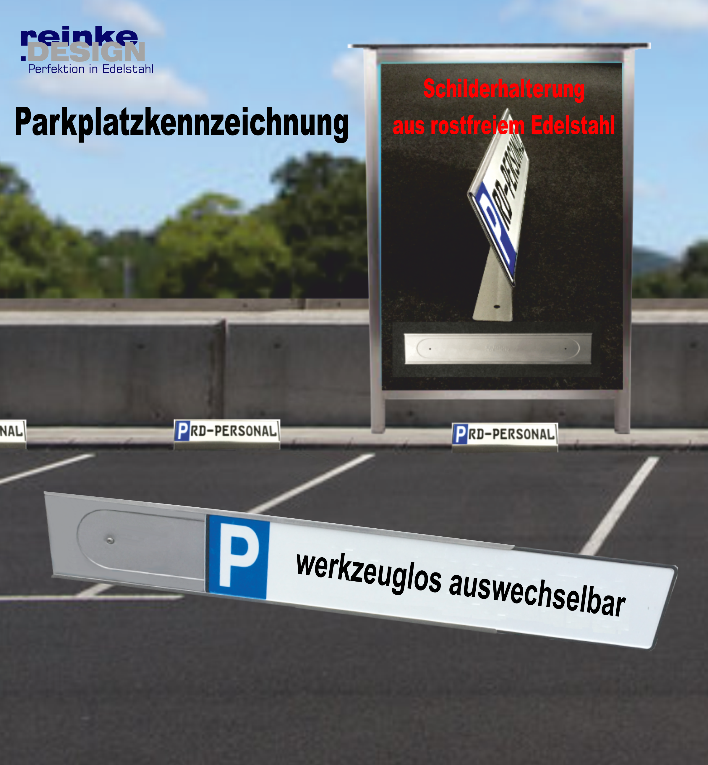Halterung für Parkplatzkennzeichen