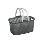 RIVAL Einkaufskorb 18 l 48x29x24cm stahlgrau mit 2 Griffen inklusive 2 Griffen