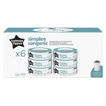 TOMMEE TIPPEE Nachfüllkassette für Simplee Sangenic Windeleimer 6er Set