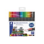 STAEDTLER Fasermaler D.J.twin tip 18er 18er Karton