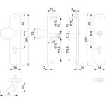 Schutzgarnitur 86G/3331/3310 Alu.F1 92mm 67-77mm HOPPE