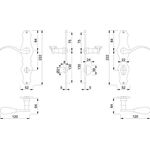 Langschildgarnitur Weimar M112SLN/2007 MS F71 SK/OL 78mm DIN L/R HOPPE