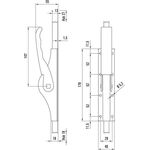 Tortreibriegel PLANO 13mm Schlaufenanzahl 3 STA hell verz.DENI