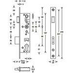 Panik-RR-Einsteckschl.D DIN re.auswärts 24/245/35/92/9mm Kl 3 ktg.SSF