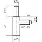 Rahmenteil V 8100 WF U STA verz.f.2-tlg.Stahlzargen Nachrüstband SIMONSWERK - VPE: 20