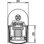 Türdichtung Stadi L-24/20 WS eins.L.900mm B.24mm Alu.alu blk univ.ATHMER