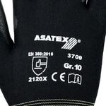 Handschuhe Gr.10 schwarz PA m.Soft-Polyurethan ASATEX - VPE: 12