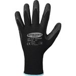 Handschuhe Finegrip Gr.10 schwarz EN 388 PSA II Nyl.m.Schrumpf-Latex STRONGHAND - VPE: 12