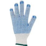 Handschuhe Gr.9/10 weiß/blau EN 388 PSA II Polyester/Baumwolle AT - VPE: 12