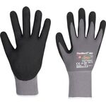 Handschuhe FlexMech 663 Gr.8 grau/schwarz Nylon/Elastan/Nitrilschaum 10 PA - VPE: 10