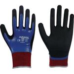 Handschuhe Solidstar Nitril Grip Complete 1462 Gr.8 blau EN420+EN388 PSA II - VPE: 12