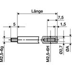 Verlängerungsstück L.20mm Messbolzen-D.4mm z.Messuhren KÄFER