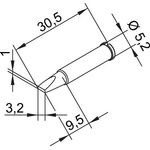 Lötspitze Ser.102 meißelförmig B.3,2mm 0102 CDLF32/SB ERSA