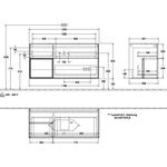 V&B Waschtischunterschrank FINION 1200x603x501mm Regalele. glos. wh Peony