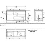 V&B Waschtischunterschrank FINION 1200x603x501mm Regalele. anthr. ma bl ma