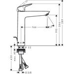 HG Einhebel-Waschtischmischer 190 LOGIS DN 15 m ZAG G 1 1/4Zoll chrom