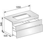 Keuco Waschtischunterbau EDITION 400 1050x546x535mm o HL-Boh we