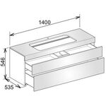 Keuco Waschtischunterbau EDITION 400 1400x546x535mm m HL-Boh we/we