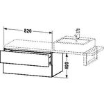 Duravit Konsolenunterschrank L-CUBE 400x820x477mm schwarz hochglanz