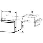 Duravit Konsolenunterschrank X-LARGE 440x600x548mm flannel grey hochglanz