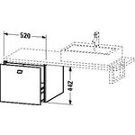 Duravit Konsolenunterschrank BRIOSO Gri Frontfarbe 442x520x550mm betongr ma