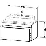 Duravit Konsolenunterschrank DURASTYLE 512x1000x548mm betongrau matt