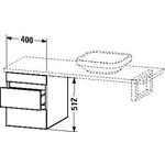 Duravit Konsolenunterschrank DURASTYLE 512x400x548mm NB dunkel/basalt matt