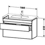 Duravit Waschtischunterbau DURASTYLE 453x1000x610mm betongr matt/basalt matt