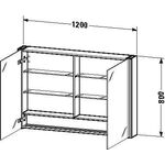 Duravit Spiegelschrank XSQUARE m Be 800x1200x156mm nachtblau seidenmatt