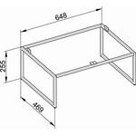 Keuco Bodengestell X-LINE 650x250x470mm anthrazit