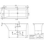 V&B Whirlpoolsystem SQUARO Slim Line Spe Co Active Tech. Pos 2 we