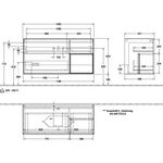 V&B Waschtischunterschrank FINION 1200x603x501mm Regalele. anthr. ma wh ma