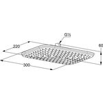 Kludi Kopfbrause FRESHLINE DN 15 300x220mm chr