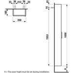 Laufen Hochschrank BASE FÜR PRO S 1650x350x185mm Scharn. li verkehrsgrau