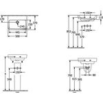 V&B Handwaschbecken O.NOVO 500x370mm o HL ohne ÜL we C+