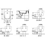 V&B Wand-Bidet SUBWAY 3.0 375x560mm m ÜL mit HL we C+