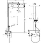 HG Showerpipe Rainfinity 350 mit Kopfbrause 360 mattweiß