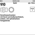 Verschlußschraube DIN 910 Bund/Außen-6-kt M22x 1,5 Stahl 25 Stück - VPE: 25