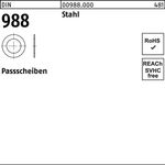 Paßscheibe DIN 988 12x 18x0,25 Stahl 2000 Stück - VPE: 2000