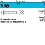 Flachkopfschraube ISO 7045 PZ M3x 10-Z A 2 1000 Stück - VPE: 1000