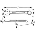 Ringmaulschlüssel 603 SW 9mm L.130mm Form B Spezialstahl HAZET