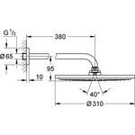 Grohe Kopfbrauseset RAINSHOWER C 310 380mm wa sun gebü