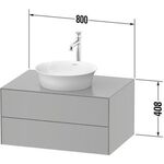 Duravit Waschtischunterbau WHITE TULIP 800x550mm 2 Schubk we hgl ES Eiche mitte