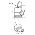 Grundf Kellerentwässerungsp UNILIFT KP 230 V m Schwimmersch KP 250-A1 0,5 kW 5