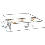 OMNITRONIC Rackschublade mit Schloss 2HE