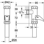 Grohe DAL-Vollautomatic-Spüler f WC 3/4Zoll chr