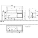 V&B Waschtischunterschrank FINION 1200x603x501mm Regalele. go ma glos. wh