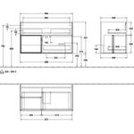 V&B Waschtischunterschrank FINION 996x591x498mm Regalele. Peony Peony