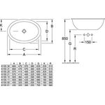 V&B Einbauwaschtisch LOOP & FRIENDS mit ÜL 505x355mm we