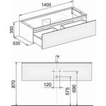 Keuco WTU EDITION 11 PLANNING 1400x350x535mm ant sdm